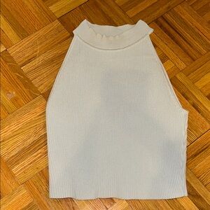 Aritzia blue mock neck tank top